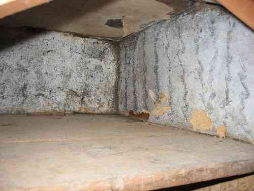 painted marbleized pattern in cabinet